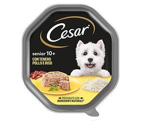 Cesar Senior 10+ - Comida para Perro con tierno Pollo y arroz, 150 g, 14 bandejas