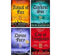 Cesare Aldo Series 4 Books Collection Set By D. V. Bishop (City of Vengeance, The Darkest Sin, Ritual of Fire & A Divine Fury)