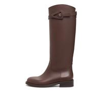 Cesare Gaspari- Elegant Riding Boots with Buckle Detail Zoe - Brown- Shoes- Mujer- Marrón- 41 EU- Elegant Riding Boots with Buckle Detail Zoe - Brown