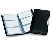 Cescahide - Tarjetero de piel, para 72 tarjetas de visita, color gris