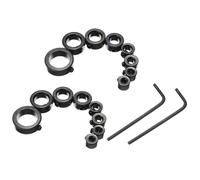 CESFONJER 16 Piezas Topes de Profundidad Brocas, Topes para Taladro Anillo Posicionador con la Llave Hexagonal, 3-16 mm