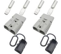 CESFONJER 175A 600V Conectores Batería Set, Enchufe del conector de desconexión de conexión rápida de la batería, Se adapta a cable de 1/0-2 AWG (gris)