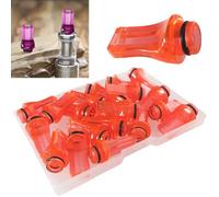 CESFONJER 20 Pcs 510 Puntas de goteo de plástico | Boquilla plana de plástico | 510 Boquillas 25 mm Longitud (Boquilla plana de plástico rojo)