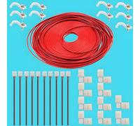 CESFONJER 3528 8mm Kit de conector de tira de LED de 2pines | Incluye 10xconector de tira de LED Pigtail, 10xconectores en forma de L, cable de extensión de 32.8 pies, 20xclips de tira de LED