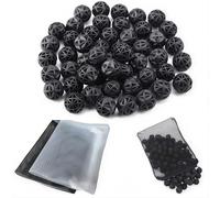 CESFONJER 90 Unids Peces de Acuario Filtro de 18mm Bio Bolas, Bio Bolas de Medios de Filtro, Bio-Bolas para la Limpieza de Filtración de Tanques de Acuario + (2 Pcs /15 * 20cm) Bolsas de Malla
