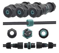 CESFONJER Caja Estanca IP68, 3 pcs Conector de Cable Estanco IP68, Negro, Nailon, 2/3 Vías, Empalme Eléctrico Impermeable