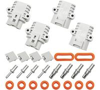 CESFONJER Conector de Batería 50A 600V, Impermeable Enchufe rápido del conector de la batería para aire acondicionado, autocaravana, caravana, barco (2 juego)