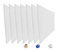 CESFONJER Lienzo, 20 * 30cm Lienzos Pintar, Lienzos en Blanco, Algodón Paneles de Lienzos, Adecuado para pintura al óleo, acrílico, acuarela y más. (7 piezas)