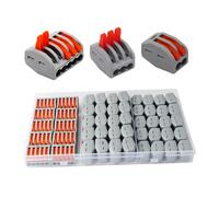 CESFONJER Terminales Conectores Reutilizables de conectores de tuercas de patillas Conectores de cables compactos de 50 piezas 2 orificios (20 piezas), 3 orificios (20 piezas), 5 orificios (10 piezas)