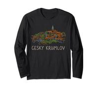 Cesky Krumlov Chequia - Recuerdo de Viaje para Regalo histórico de la Ciudad Manga Larga