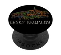 Cesky Krumlov Chequia - Recuerdo de Viaje para Regalo histórico de la Ciudad PopSockets PopGrip Adhesivo