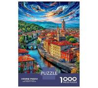 Český Krumlov Puzzle 1000 Piezas para La Familia-Rompecabezas Difícil, Apto para Adultos Y Adolescentes A Partir De 12 Años 38x26cm/1000pcs