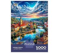 Český Krumlov Puzzle 1000 Piezas para La Familia-Rompecabezas Difícil, Apto para Adultos Y Adolescentes A Partir De 12 Años 70x50cm/1000pcs