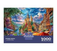 Český Krumlov Puzzle 1000 Piezas para La Familia-Rompecabezas Difícil, Apto para Adultos Y Adolescentes A Partir De 14 Años 52x38cm/1000pcs