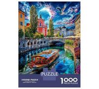 Český Krumlov Puzzle 1000 Piezas para La Familia-Rompecabezas Difícil, Apto para Adultos Y Adolescentes A Partir De 12 Años 52x38cm/1000pcs