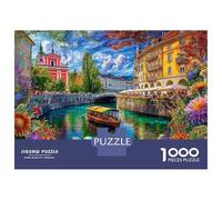 Český Krumlov Puzzle 1000 Piezas para La Familia-Rompecabezas Difícil, Apto para Adultos Y Adolescentes A Partir De 14 Años 70x50cm/1000pcs
