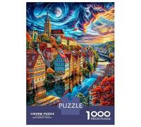 Český Krumlov Puzzle 1000 Piezas para La Familia-Rompecabezas Difícil, Apto para Adultos Y Adolescentes A Partir De 12 Años 52x38cm/1000pcs