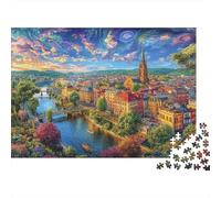 Český Krumlov Rompecabezas 1000 Piezas para Adultos Y Niños, Puzzle Entretenimiento Creativo En Familia 52x38cm/1000pcs