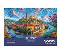Český Krumlov Rompecabezas 1000 Piezas, Puzzles Imposible, De Juego De para Adultos Y Niños A Partir De 14 Años 70x50cm/1000pcs