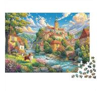 Český Krumlov Rompecabezas 1000 Piezas, Puzzles Imposible, De Juego De para Adultos Y Niños A Partir De 14 Años 38x26cm/1000pcs