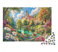 Český Krumlov Rompecabezas 1000 Piezas, Puzzles Imposible, De Juego De para Adultos Y Niños A Partir De 14 Años 38x26cm/1000pcs