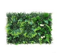 Césped artificial de plástico de 40 x 60 cm, césped simulado para pared y piso, panel de plantas de imitación verde para el hogar, hotel, cafetería, decoración interior y exterior de oficina (1)