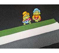 Césped artificial Evita B1 | Césped de exterior para balcones, jardines, terrazas y eventos, blanco, Corte (2m de ancho / 13m de largo)