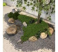 Césped artificial para decoración de paisaje con material plástico, hecho para simular césped natural para aplicaciones de bonsái y jardín en miniatura (100 g verde claro)