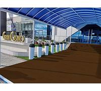 Césped artificial Roma 8mm 2x5m Marron | césped artificial de colores azul, rojo, blanco, verde.. | Césped artificial ideal decoraciones de interior o exterior con fácil instalación