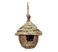 Césped - Casas de colibrí - paja artificial para pájaros | Rústico retiro de plumas anidando pájaros para el hogar, terraza, árbol, patio, árbol, jardín