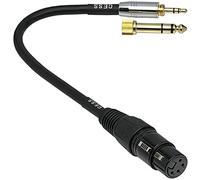 CESS-223 Hembra 4-Pin XLR a 3.5mm TRS y 1/4-Inch TRS Cable adaptador para auriculares