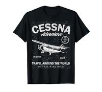 Cessna Adventure Travel Alrededor del Mundo Volar en el Cielo Camiseta