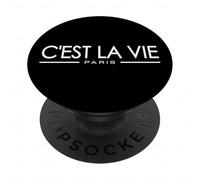 C'EST LA Vie Paris Francia FRANCÉS EN UNA tee PopSockets PopGrip Adhesivo