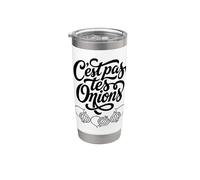 C'est pas tes Oignons Francés Idiom Humor sarcástico Vaso térmico de acero inoxidable de doble pared