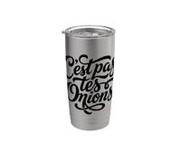 C'est Pas Tes Oignons Ninguno De Tu Negocio Francés Vaso térmico de acero inoxidable de doble pared
