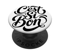 C'est Si Bon - Diseño de Letras en francés PopSockets PopGrip Adhesivo