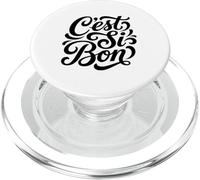 C'est Si Bon Tipografía de guión en francés PopSockets PopGrip para MagSafe