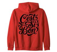 C'est Si Bon Tipografía de guión en francés Sudadera con Capucha