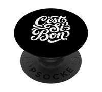 C'est Si Bon Tipografía de guión francés PopSockets PopGrip Adhesivo