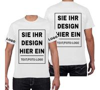 C'est TT Personalizar Camisetas, Camisetas Personalizadas Hombres - Para Personalizar 2 Caras - Camiseta Personalizable por Delante y Detras