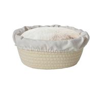 Cesta a prueba de pan | Cesta segura de bannetones ovalados/redondos | Cesta de conservación de masa madre de ratán natural con tela de lino, contenedores de almacenamiento, utensilios de cocina