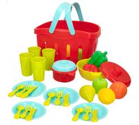 Cesta alimentos de juguete y menaje 36 piezas my home colors