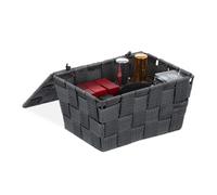 Cesta almacenaje baño cesto organizador neceser multiusos 1,8 L gris 190 g