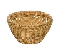Cesta APS, redonda "Profi Line", cesta de mimbre, cesta de polipropileno, contenedor de mimbre, panera, cesta de alimentos (marrón claro, diámetro Ø 20 cm, altura 8 cm)