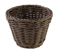 APS Cesta, Redonda Profi Line, Cesta de Mimbre marrón Oscuro, Cesta de Polipropileno, contenedor de Mimbre, Cesta de Pan, Cesta de Alimentos, diámetro Ø 13 cm, Altura 10 cm