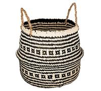 Cesta ATMOSPHERA Seagrass Pli Frise - Negro