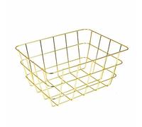 Cesta Baloncesto 24 x 18 x 12 cm Color Dorado Accesorio Cocina Casa