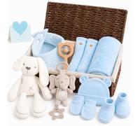 Cesta Bebe Recien Nacido 10 Piezas para Hombres y Mujeres (Azul)