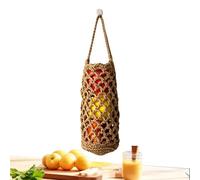Cesta Boho Almacenadora de Frutas para Cocina | De Malla Colgante Tejida A Mano Para Almacenar Productos,Soporte de Pared para Patatas | Para Hogar, Apartamento, Salón, Dormitorio, Balcón, Lavandería,