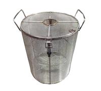 Cesta Coladora Bomba Sumergible Acero Inox 304, Rejilla Malla Fina 0,2 cm | Cubierta Filtro con Tapa Cierre Rápido y Asas para Estanque, Sumidero, Pozo, Aguas Residuales(45x70cm/17.7x27.6in)